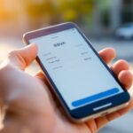 Mano con teléfono mostrando app BBVA